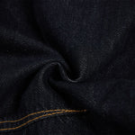 Premium Raw Denim Panel Stitch Wide-Leg Jeans