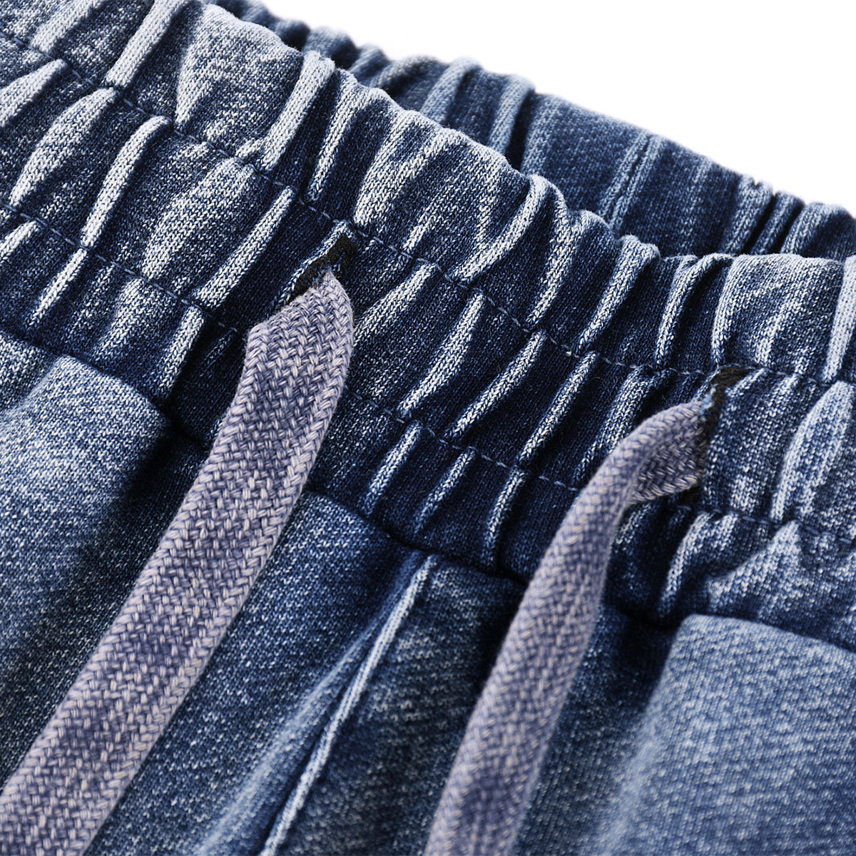 Washed Baggy Knit Denim Joggers