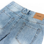 Vintage Slub Embroidered Curved Blade Relaxed Jeans