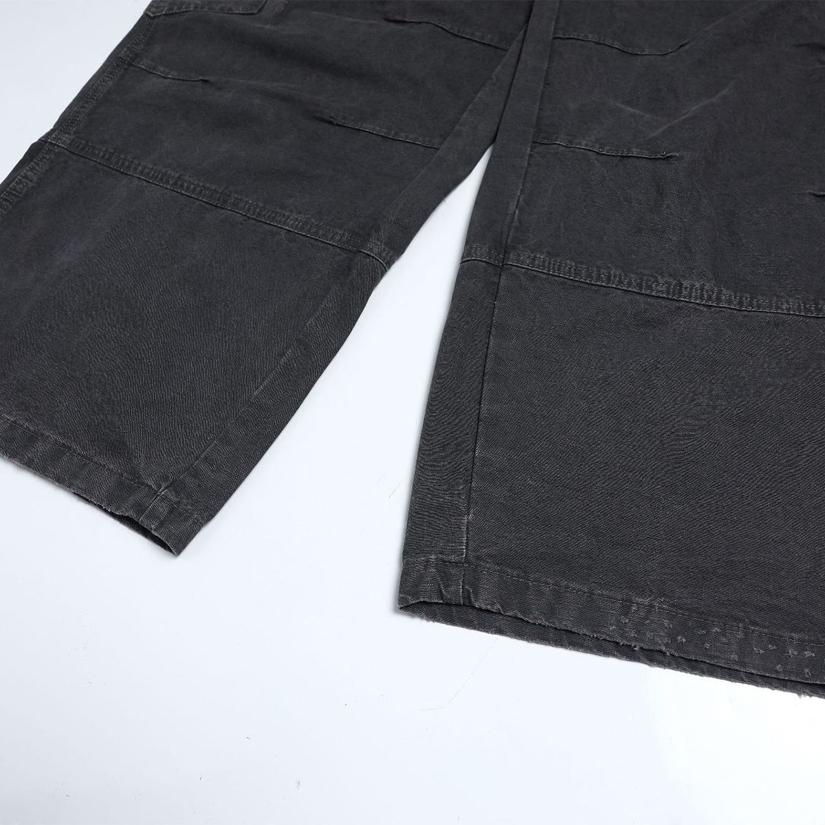 Washed Solid Deconstructed Relaxed Stretch Cargo Pants