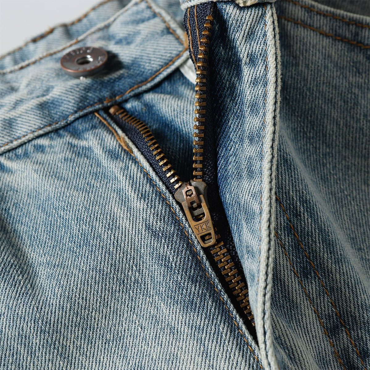 Flared Loose Fit Jeans High Street Washed Vintage