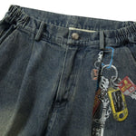 Smoke Rise Camouflage Patchwork Ripped Jeans