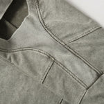 Vintage Washed Distressed Short Sleeve Panel Design Tee