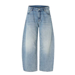High Waisted Wide Leg Vintage Washed Casual Jeans