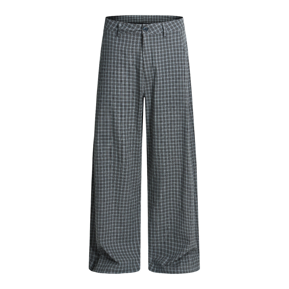 Plaid Wide-Leg Relaxed Baggy Unisex Casual Trousers