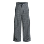 Plaid Wide-Leg Relaxed Baggy Unisex Casual Trousers