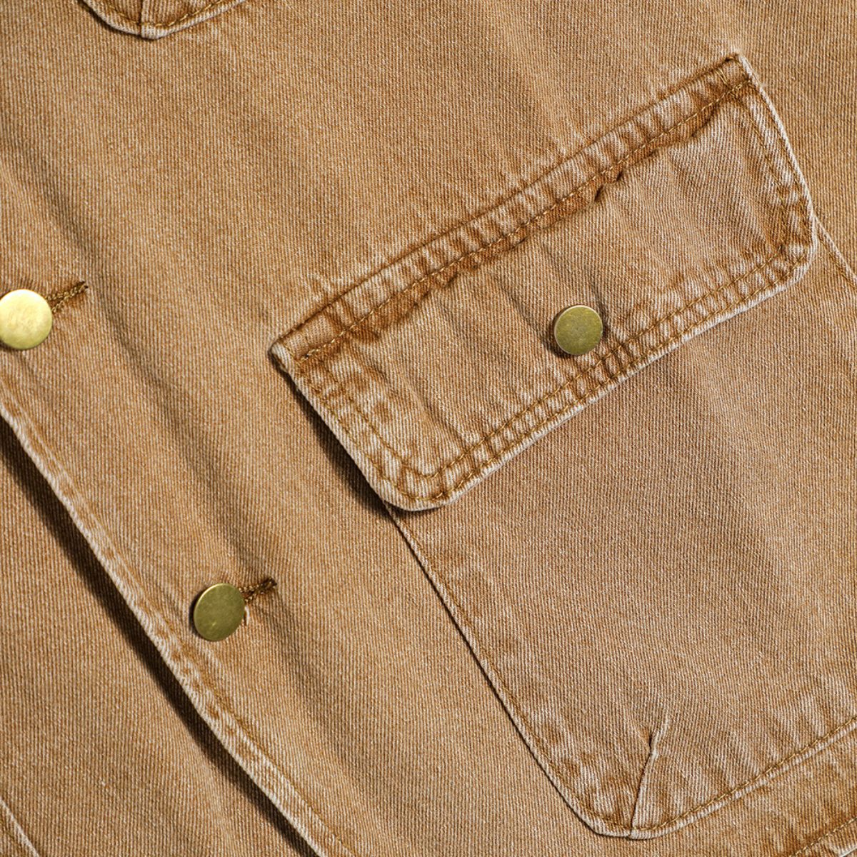 Relaxed Washed Denim Cargo Vest