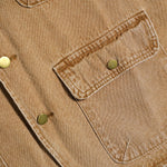 Relaxed Washed Denim Cargo Vest