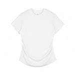 Slim Fit Pleated Waist Washed Cotton Tee 280gsm