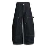 Black Cargo High Waist Wide Leg Jeans