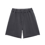 Washed Raw Edge Relaxed Shorts