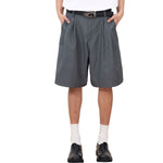 Double Pleat Relaxed Fit Bermuda Shorts