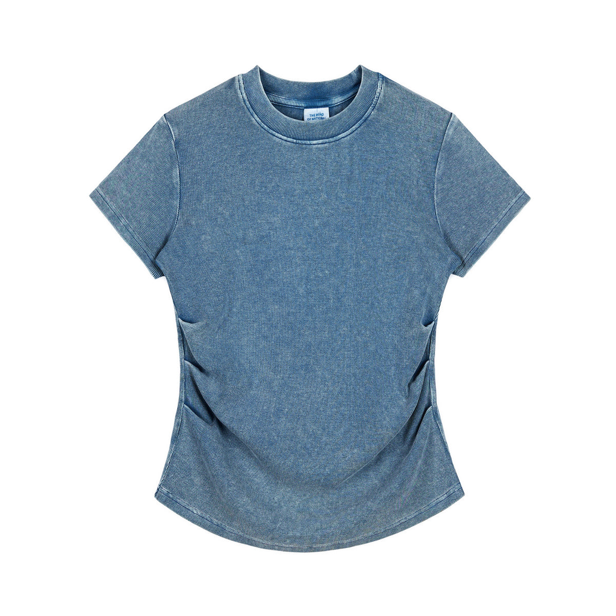 Slim Fit Pleated Waist Washed Cotton Tee 280gsm