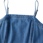Spaghetti Strap Denim Midi Dress