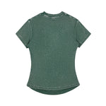 Slim Fit Pleated Waist Washed Cotton Tee 280gsm