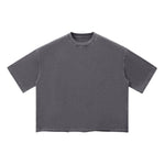 Washed Boxy Raw Hem Tee
