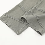 Washed Distressed Fabric Patchwork Vintage Pants