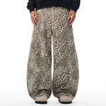 Leopard Print High Waist Wide Leg Pants