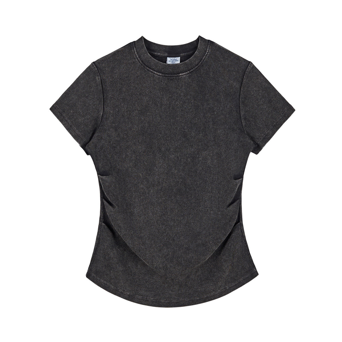 Slim Fit Pleated Waist Washed Cotton Tee 280gsm