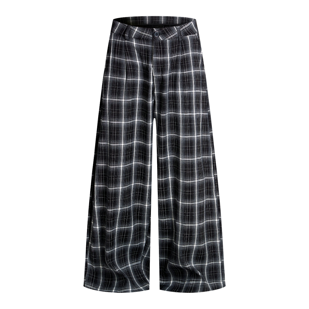Vintage Hip-Hop Plaid High-Street Baggy Wide-Leg Trousers
