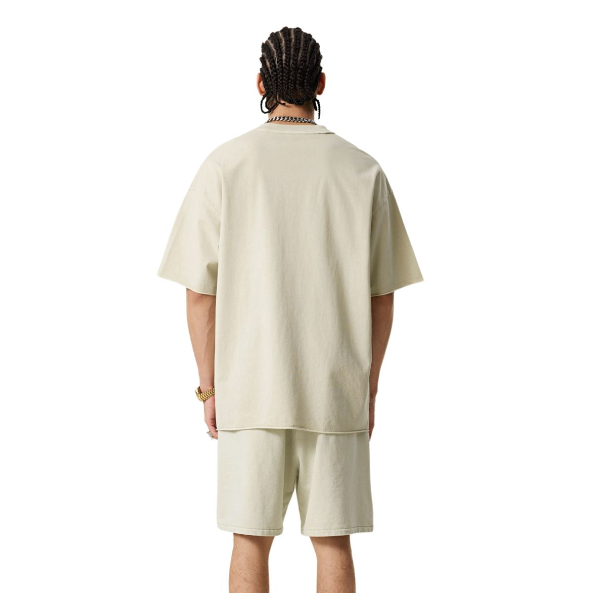 Washed Raw Edge Reverse T Shirt 275gsm