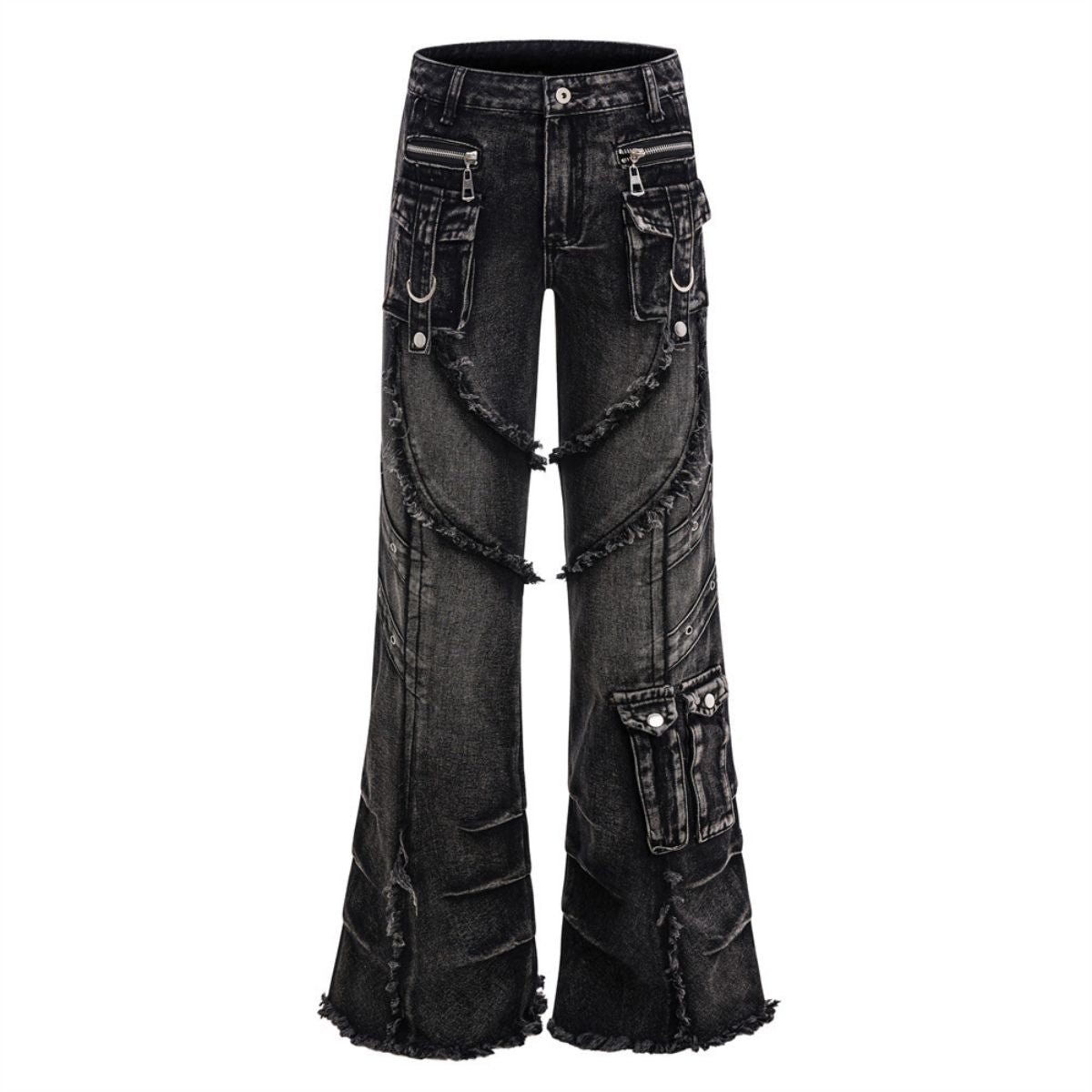 Smoke Rise Y2K Raw Edge Bootcut Jeans