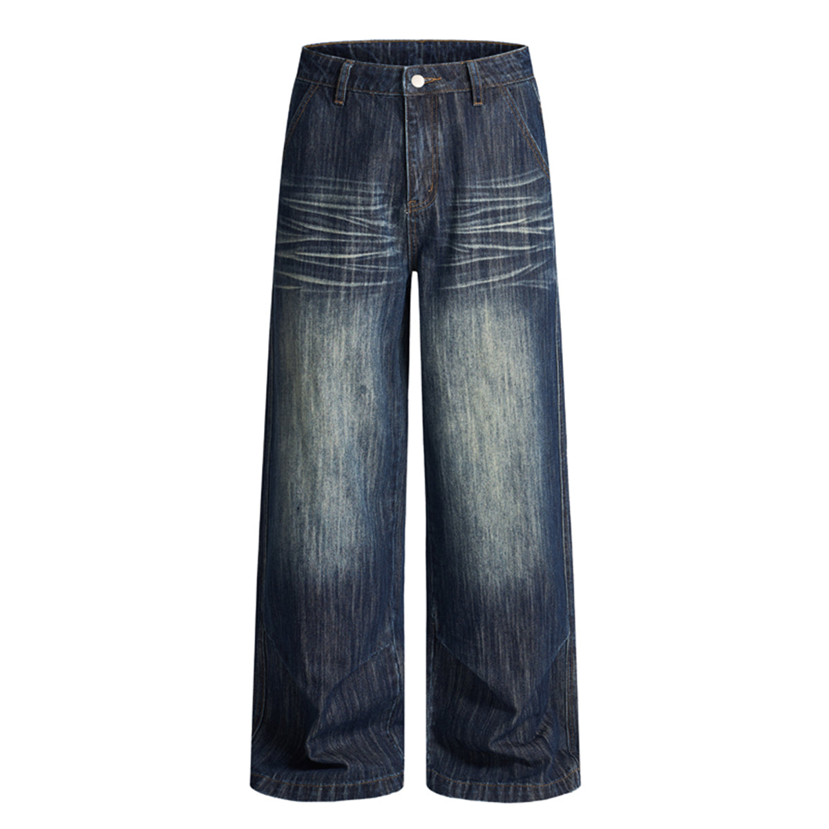 Vintage Wash High Waist Loose Wide Leg Jeans