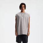 Raw Edge Patchwork Muscle Tank 275gsm