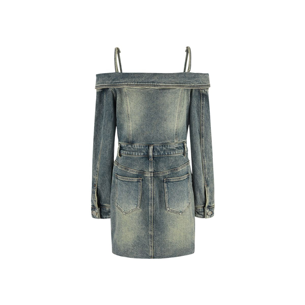 Women's Off-Shoulder Denim Mini Dress