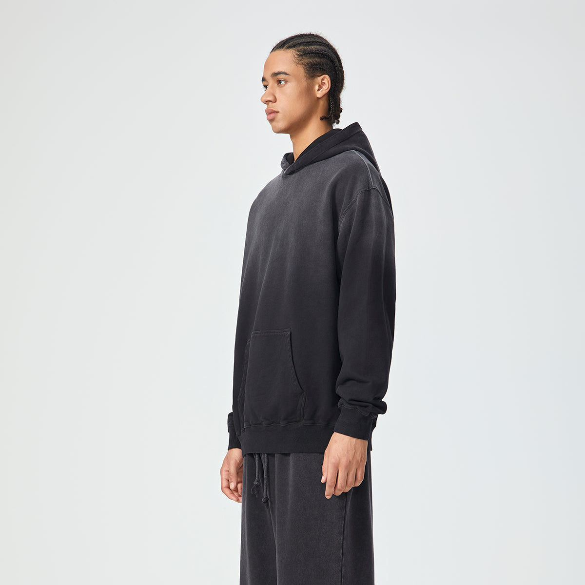 Stone Wash Kangaroo Pocket Hoodie