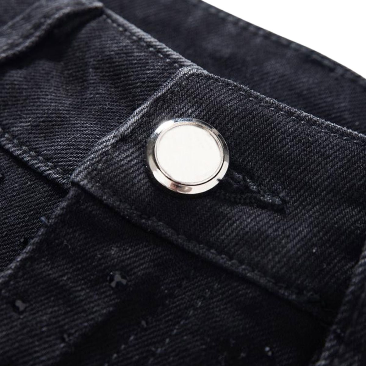 Floral-Embroidered Cut-Out Wide-Leg Jeans