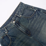 Barrel Fit Bermuda Washed Denim Shorts