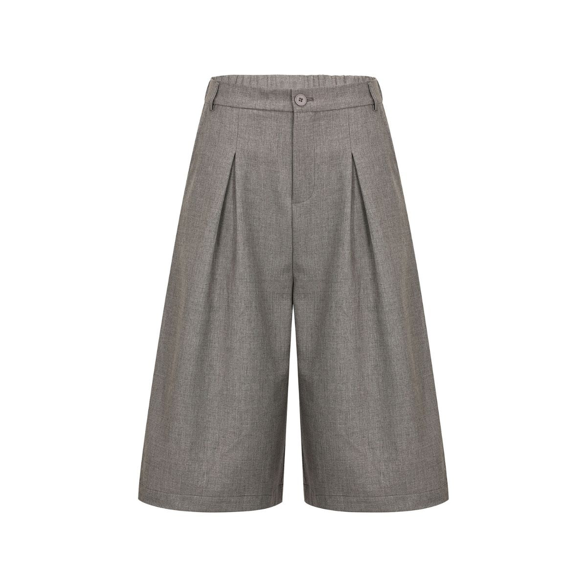Vintage Draped Pleated Bermuda Shorts