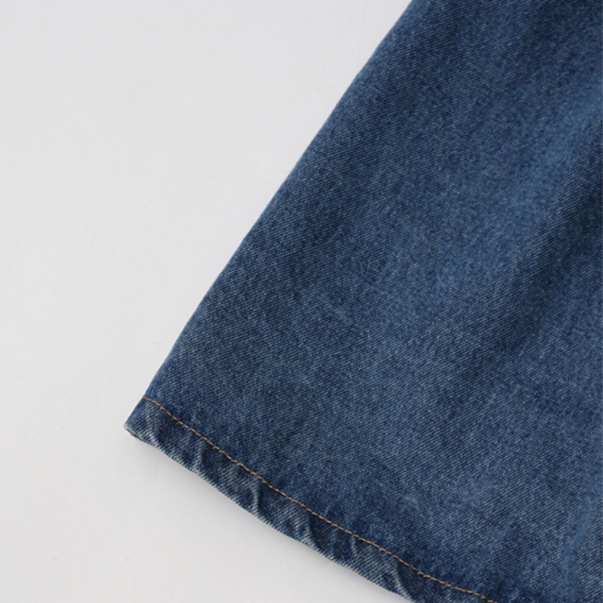 Belted Flared Denim Mini Dress