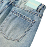 Destroyed Raw-Hem Wide-Leg Cropped Jeans