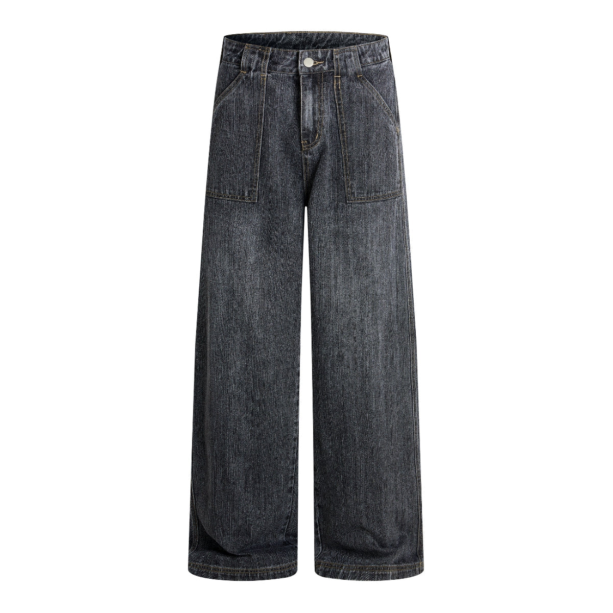 Vintage Washed Slub Distressed Baggy Denim Pants