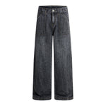 Vintage Washed Slub Distressed Baggy Denim Pants