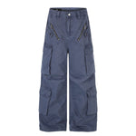 Vintage Multi-Pocket Wide Leg Cargo Pants
