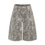 Retro Leopard Baggy Bermuda Shorts