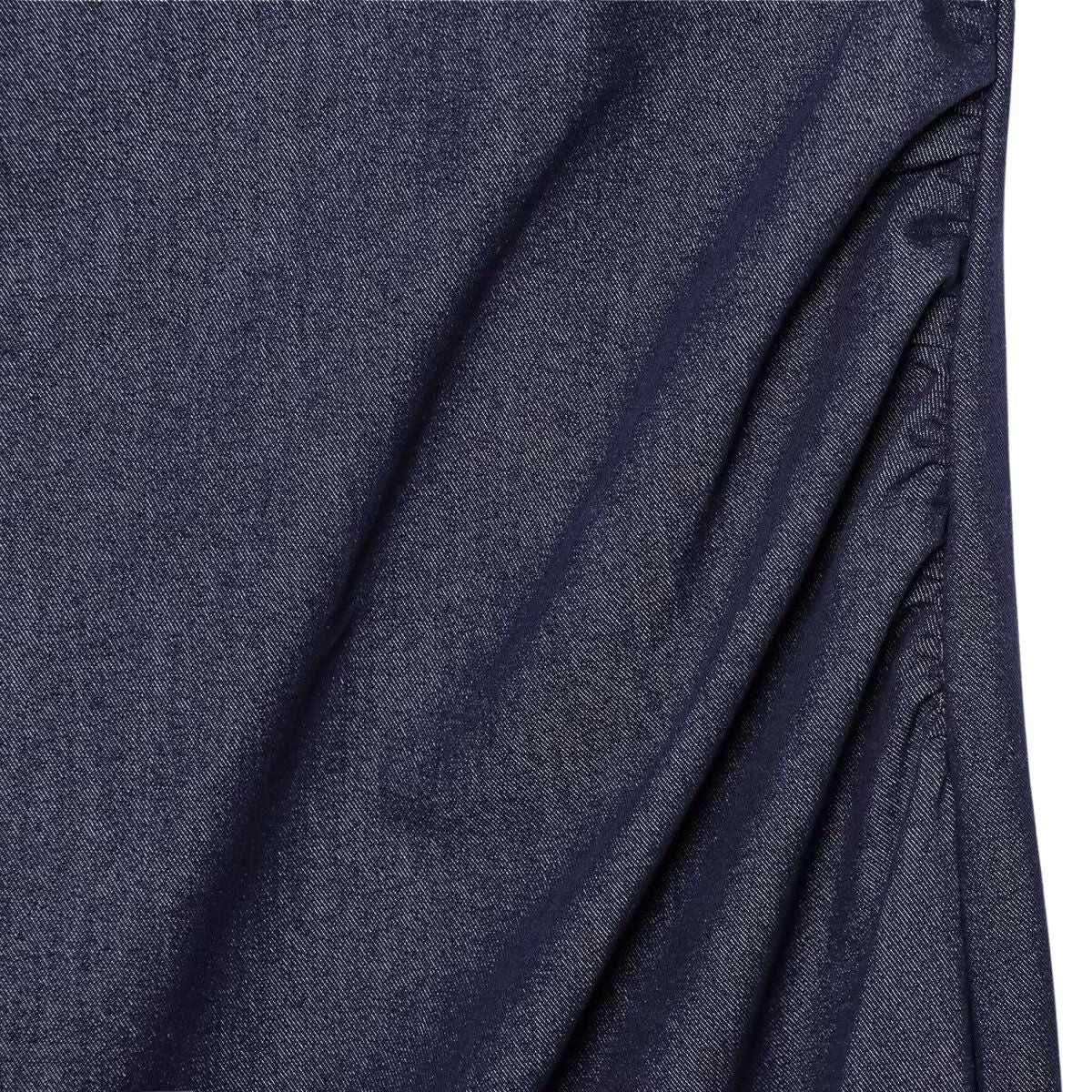 Halter Neck Cut-Out Denim Maxi Dress