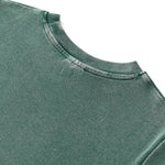 Slim Fit Pleated Waist Washed Cotton Tee 280gsm