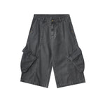 Multi-Pocket Baggy Cargo Cropped Pants