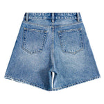 Relaxed Fit Whisker Denim Shorts