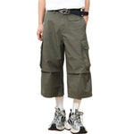 Straight Leg Cargo Cropped Pants