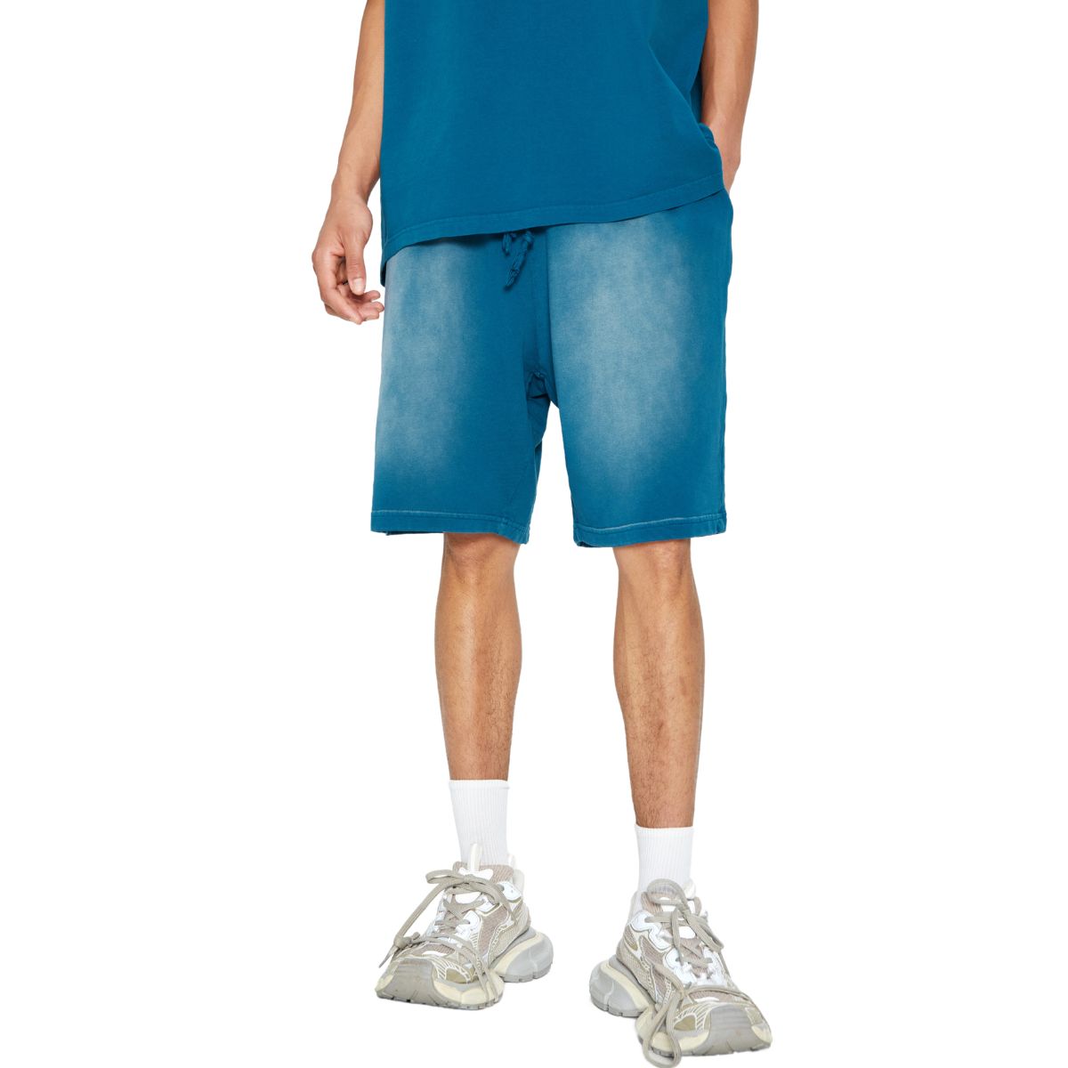 Washed Faded Relaxed Fit Shorts