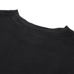 Black Washed Cotton Ripped Sweatshirt