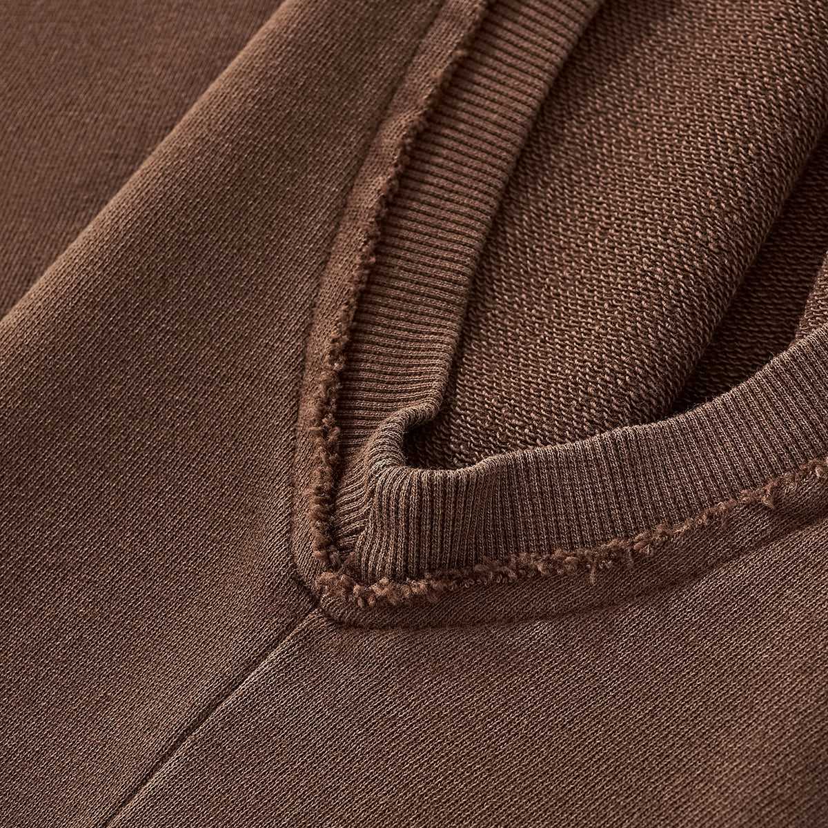 Raw Edge Sleeveless Boxy Hoodie