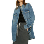 Oversized Washed Denim Shacket