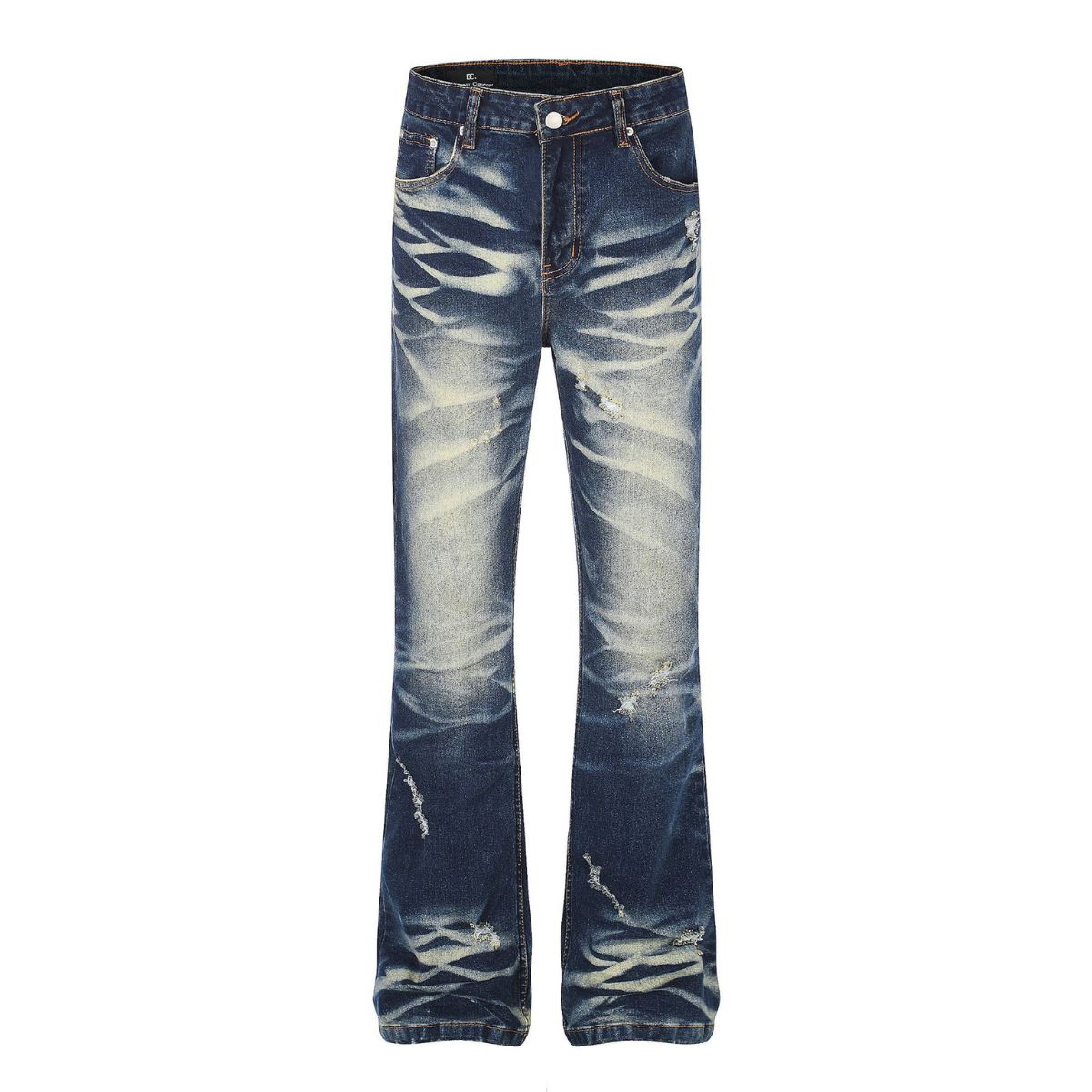 Vintage Distressed Slim Flare Jeans