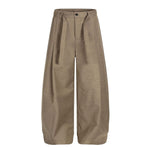 Washed Utility Wide-Leg Cargo Pants